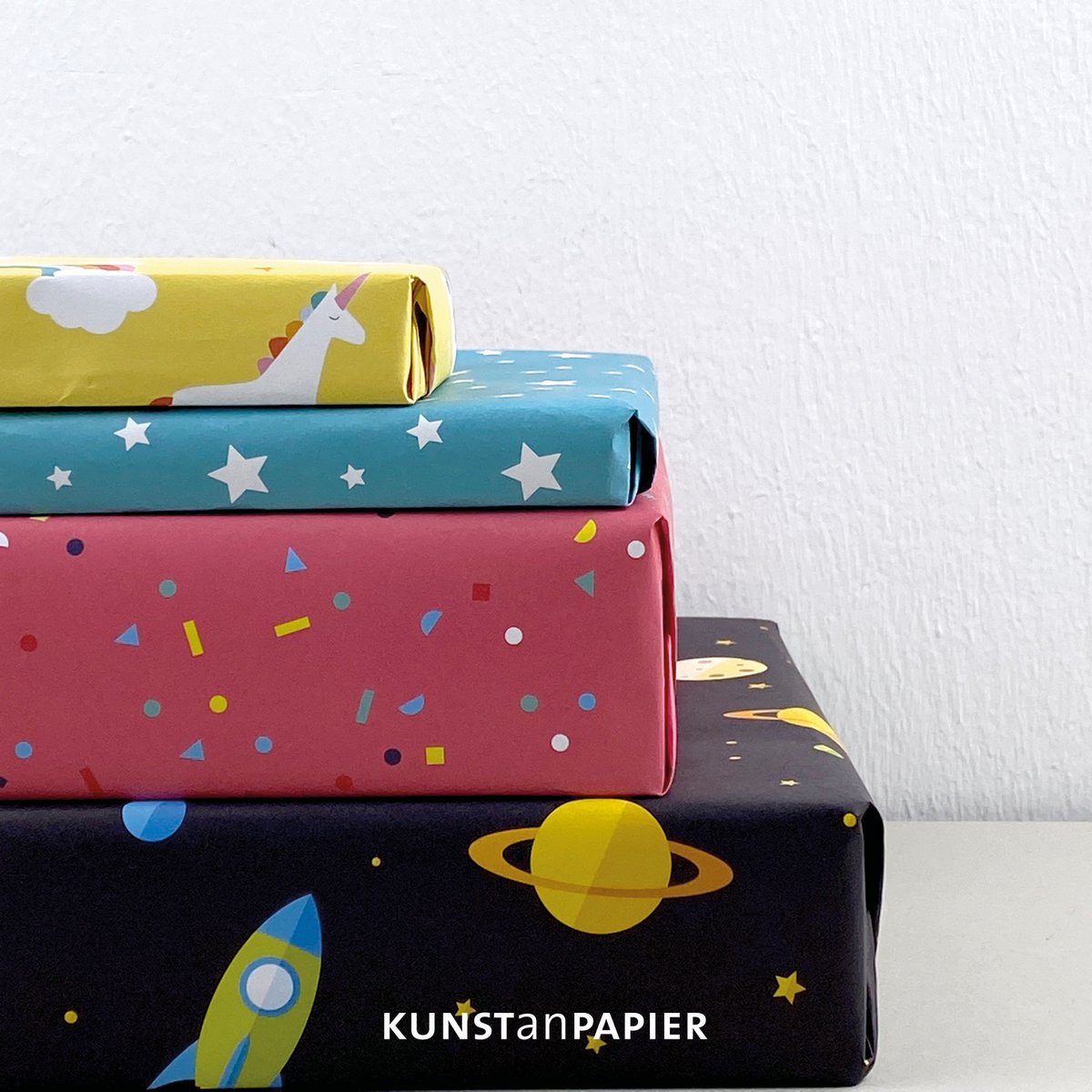 Geschenkpapier Rakete Justus