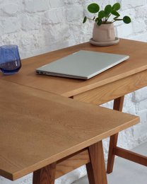 LUKA Ashwood L-Shaped Desk Left/Right Handed