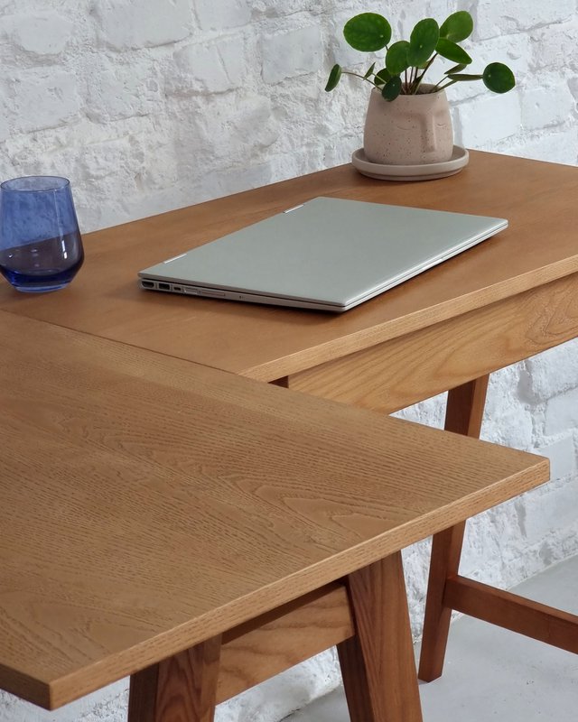 LUKA Ashwood L-Shaped Desk Left/Right Handed