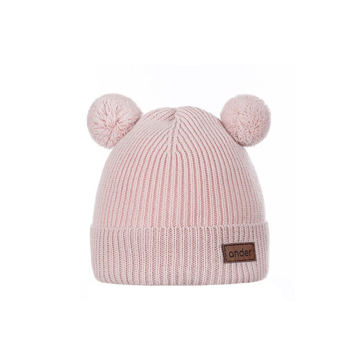 Czapka dziecięca TEDDY - 100% wełna merino - różowy