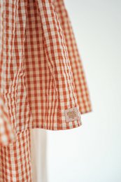 Dosel de circo de algodón con volante “Rust Check”