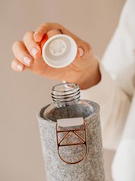 EQUA Glass Bottle With Felt Cover