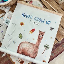 Growth chart tropical blue - textile poster