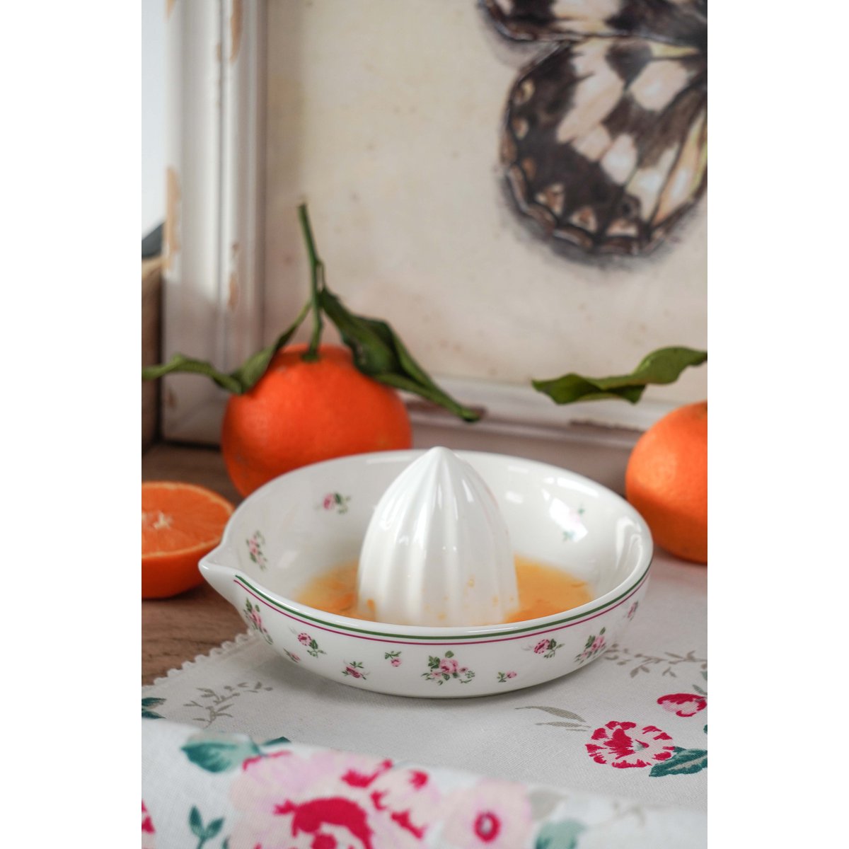 Presse-agrumes en porcelaine Lisa Isabelle Rose