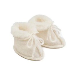 Pantofole in lana per bimbo/neonato - Naturale
