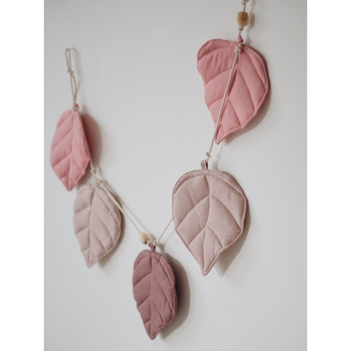 Guirlande de Lin « Rose » avec Feuilles