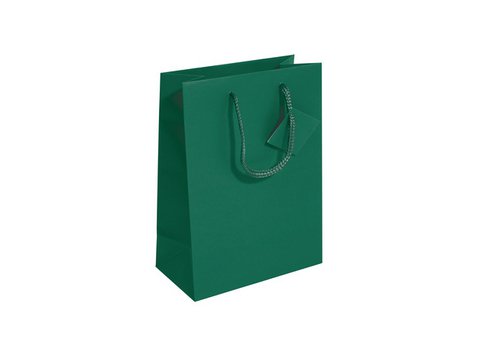 Geschenktüte Sigel Medium, Opalgrün, Mattlack, Geschenkkarte, Papier, 157 g,