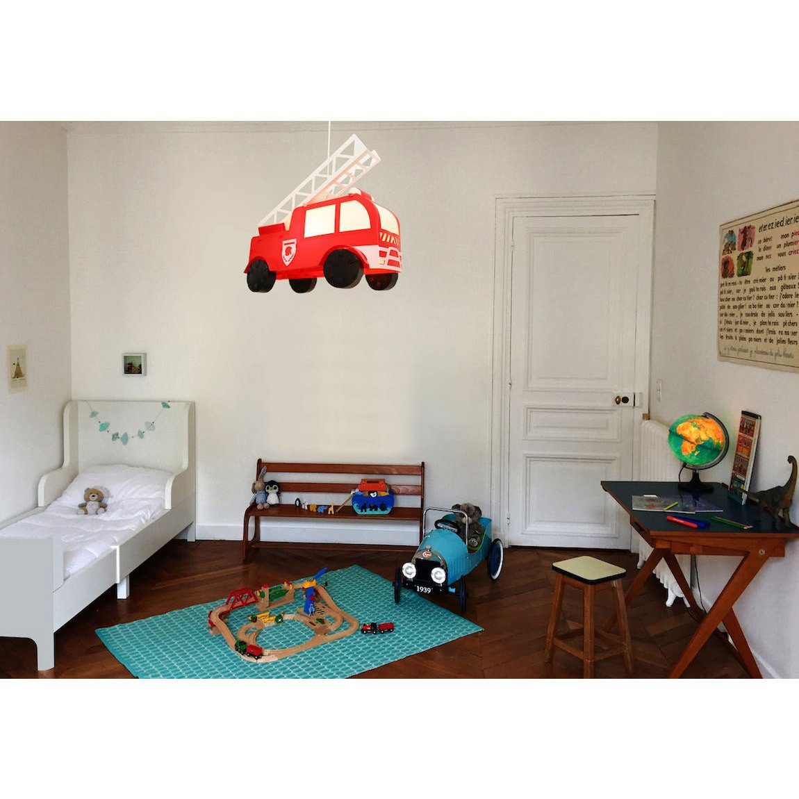 LAMPADA A SOSPENSIONE PER BAMBINO DEL CAMION DEI POMPIERI