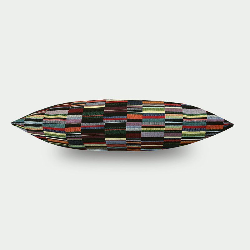 019 Pillow Jacquard dark short stripes 60x40