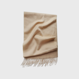 Fin vævet - 100% cashmere vævet tørklæde med frynser