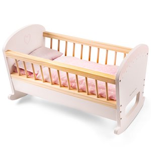 Wooden Doll Bed - Includes Duvet and Pillow
