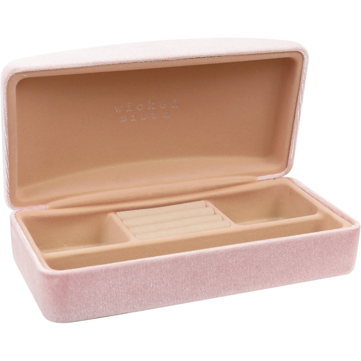 Velvet Large Jewellery Case Soft Pink Schmuckkasten