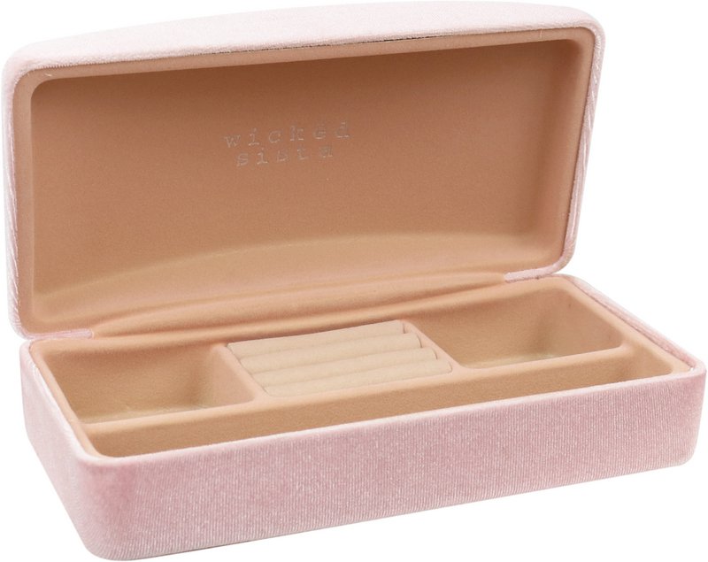 Velvet Large Jewellery Case Soft Pink Schmuckkasten
