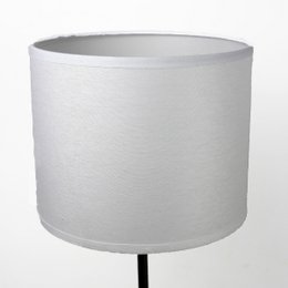 Abażur z tkaniny biały półprzezroczysty klosz 20/20/16 cm