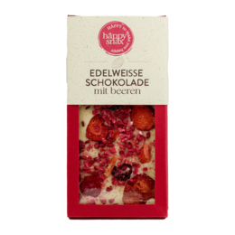 White chocolate with raw cane sugar and freeze-dried berries