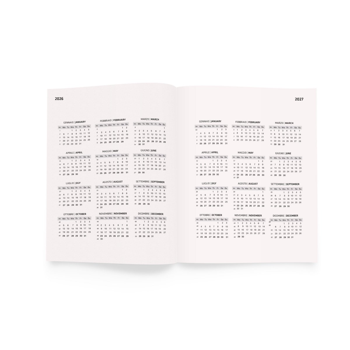 2026 Pocket de diario semanal