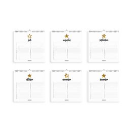 Bæredygtig fødselsdagskalender Stjerne 21x21 cm – Minimalistisk firkantet kalender