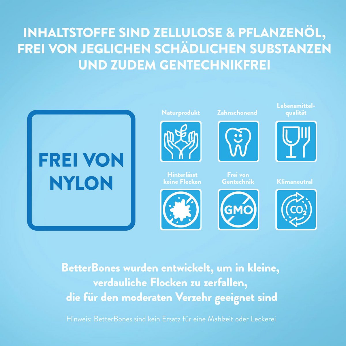 BetterBone Dogs Kauchen -SSmall Soft Classic (zonder nylon, CO2 neutraal gemaakt in Europa)
