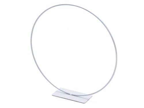 Metalring stående, 30cm, hvid
