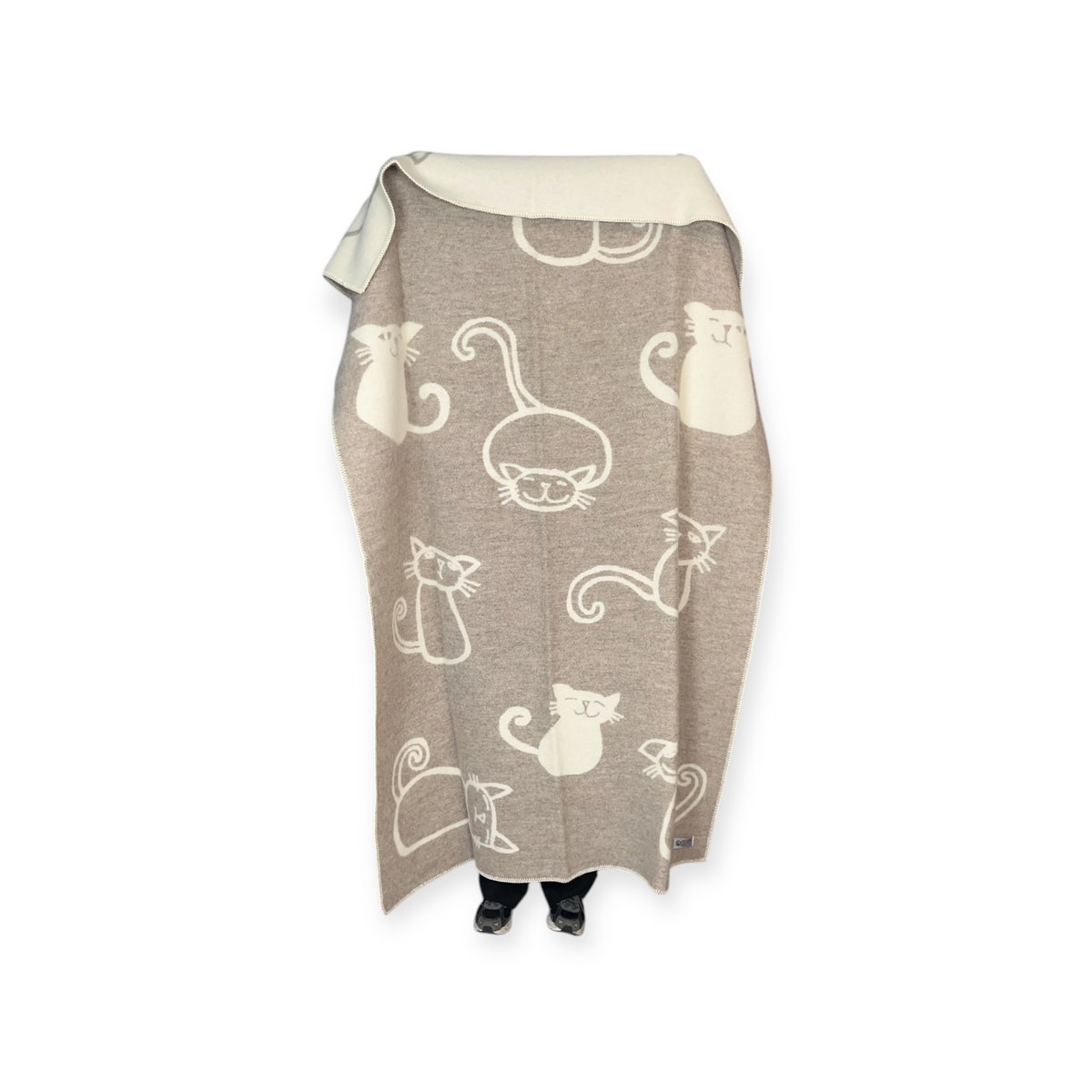 Plaid de chat ludique - 100% nz laine