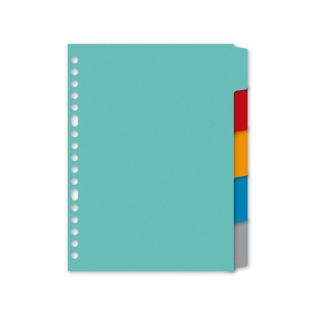 Tabblad Kangaro A5 blanc cartonné 180grs 17r. 5dlg assorti