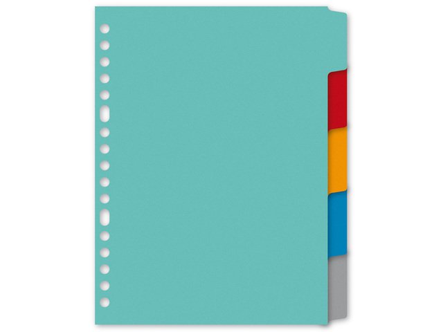 Tabblad Kangaro A5 blanco karton 180grs 17r. 5dlg assorti
