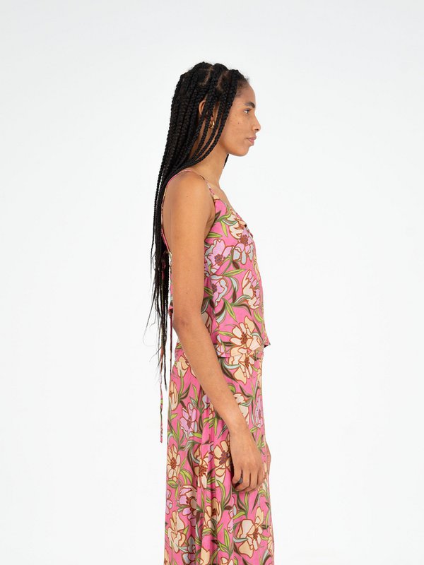 Amara Pink Floral Print Top
