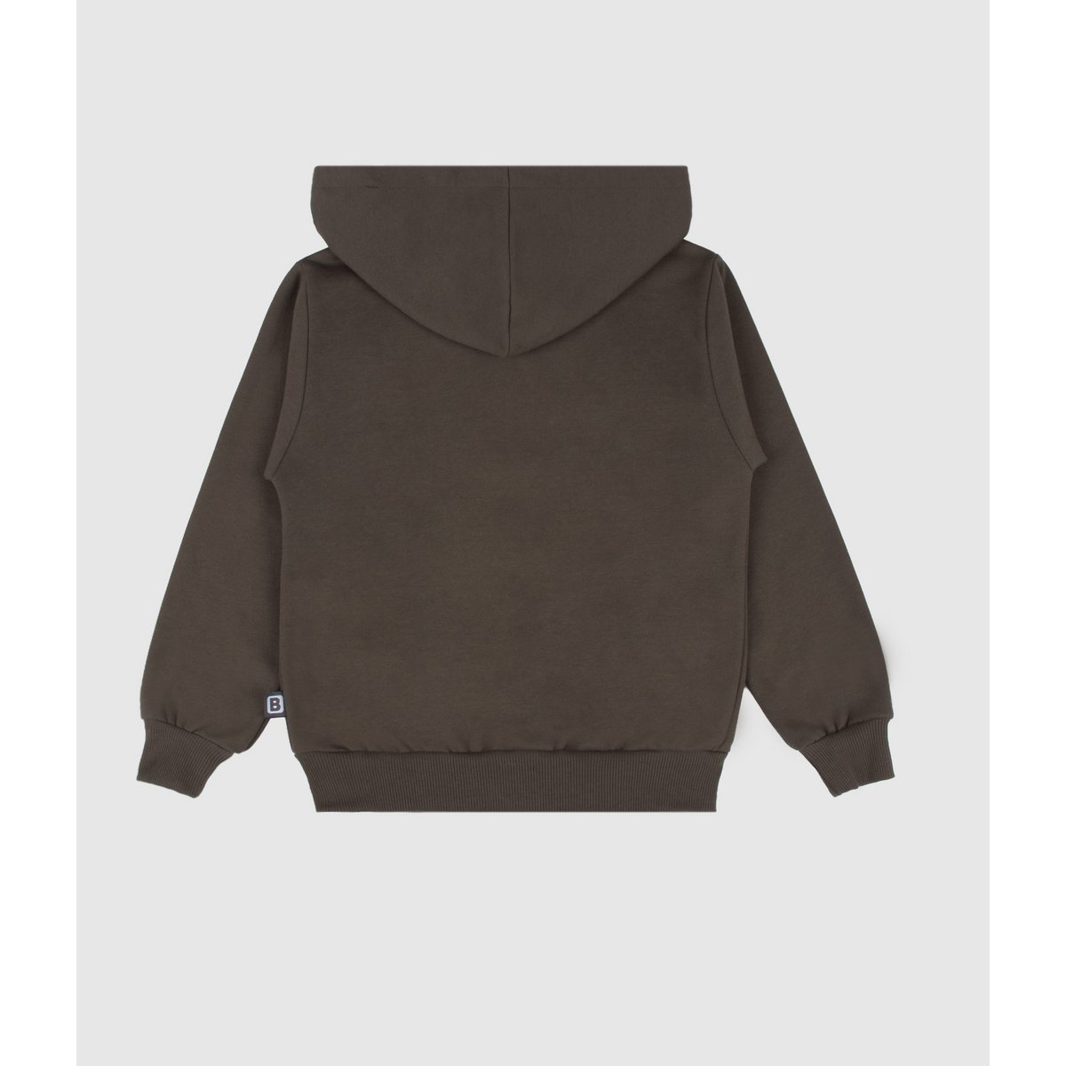 Basic, børstet fleece-jakke med lynlås