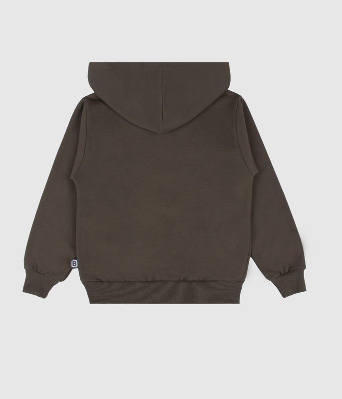Basic, børstet fleece-jakke med lynlås