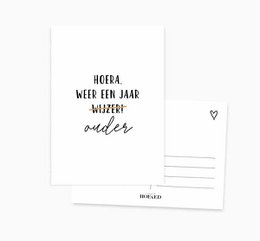 Ansichtkaart || Weer een jaar wijzer/ouder