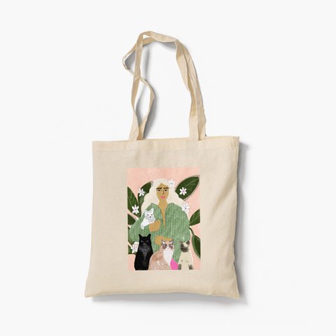 Crazy Cat Lady - Biologische draagtas