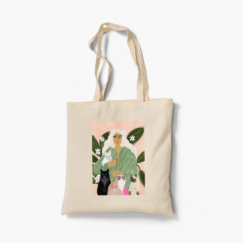 Crazy Cat Lady - Borsa tote organica