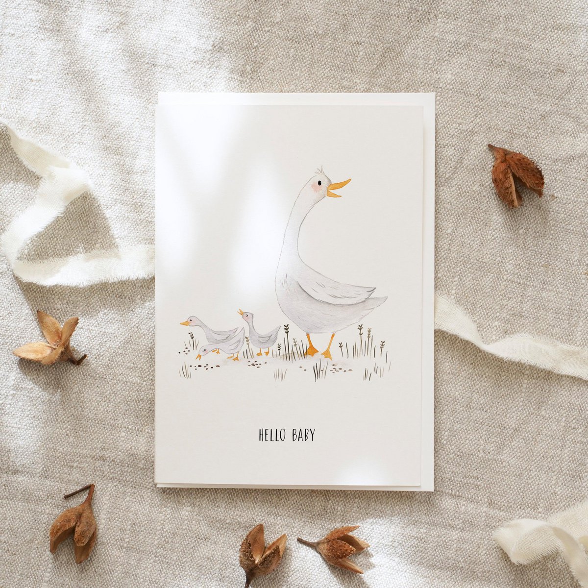 Wenskaart · Hallo schatje | gans
