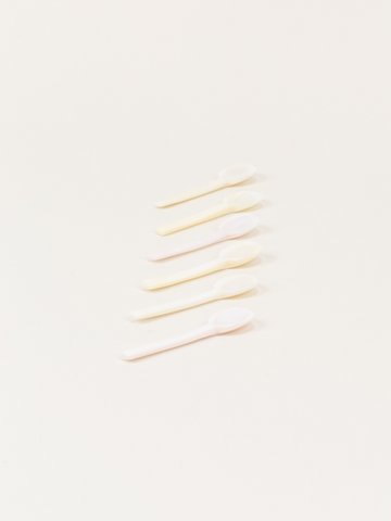 Set of 6 salt spoon in white mother of pearl