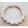 Sattva-rotsen | ONVOORWAARDELIJK | Rozenkwarts Frosted Crystal Healing armband 8mm Mala