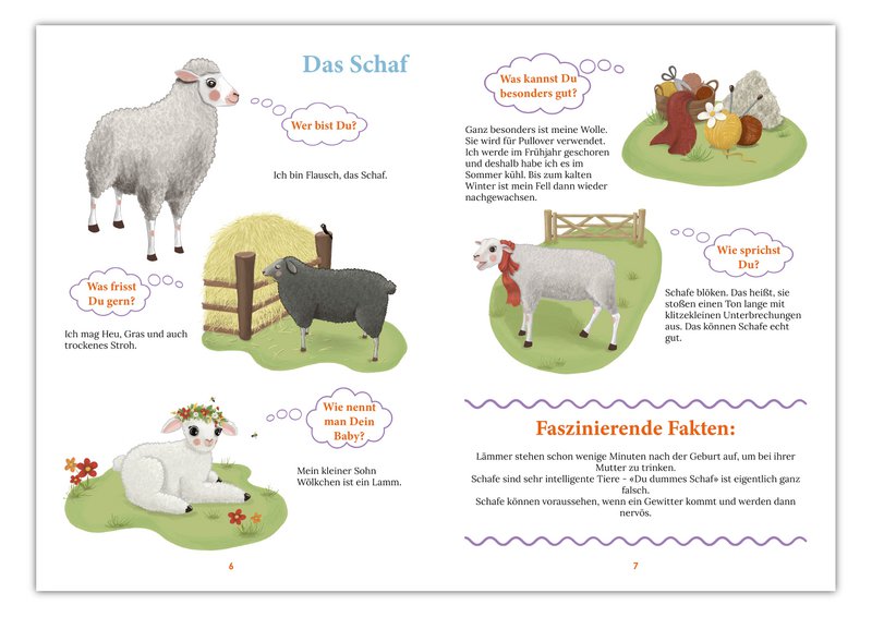 "WiBuKi" knowledge book for children: The farm animals - lots of things about animals that live on the farm - for children from 3 years