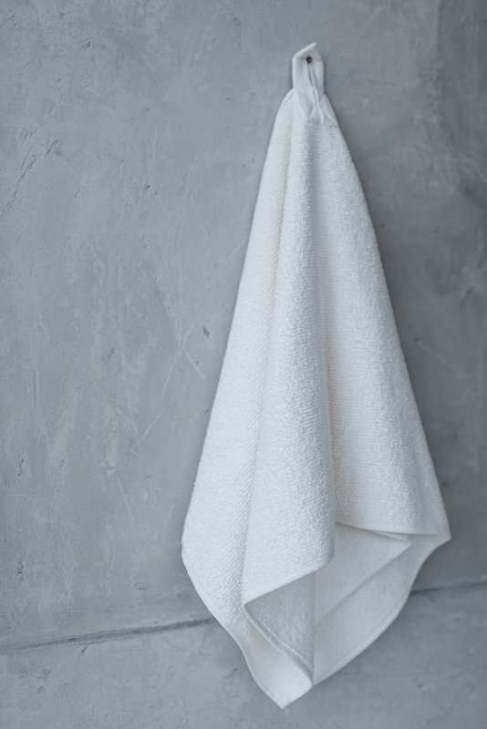 Hanf-Frottee-Handtuch 2er-Set in weißer Farbe