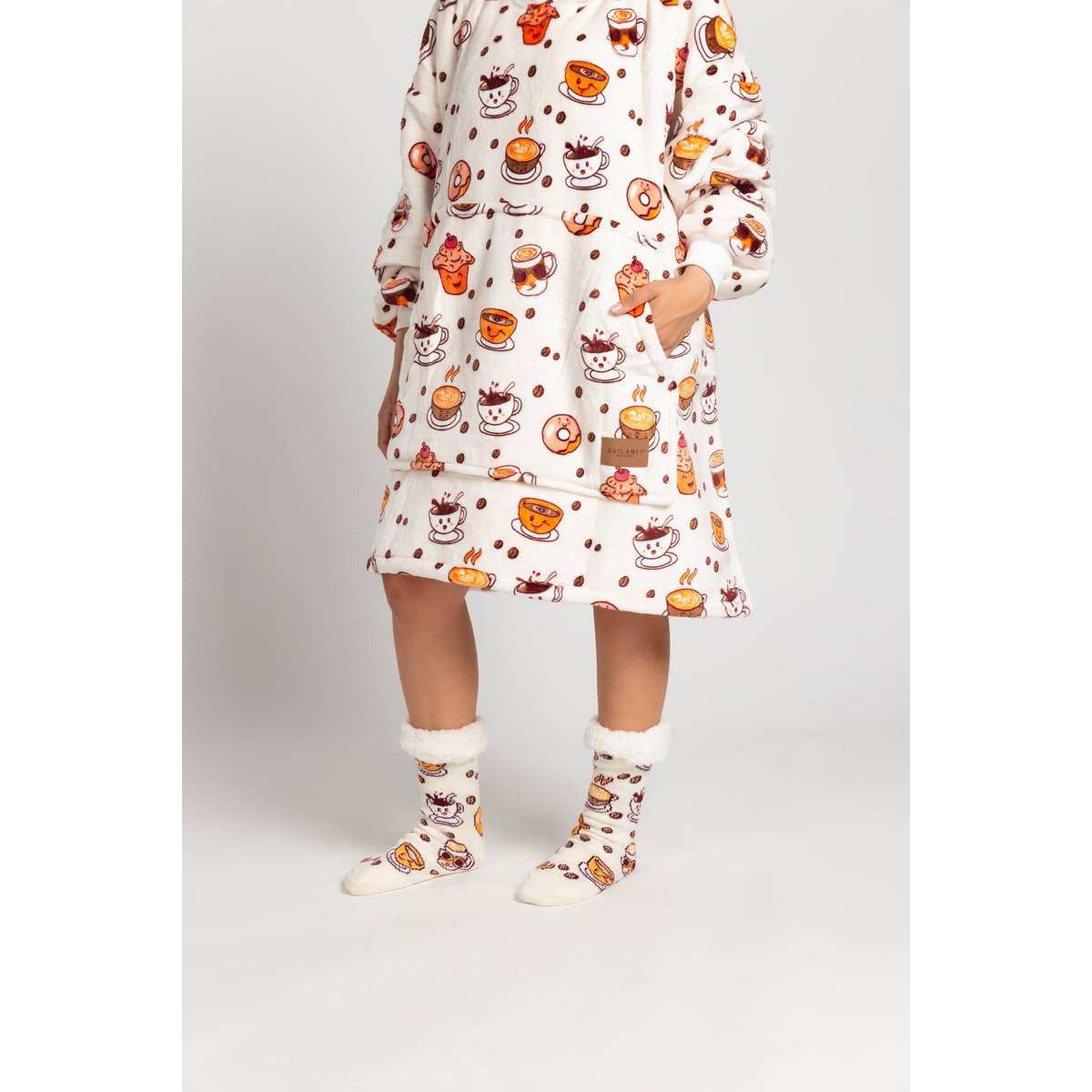 Vitapur - Hoodie blanket + socks - Coffee time