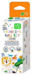  "Safari animals color roll kit, educational craft toy with lion and wildlife designs"