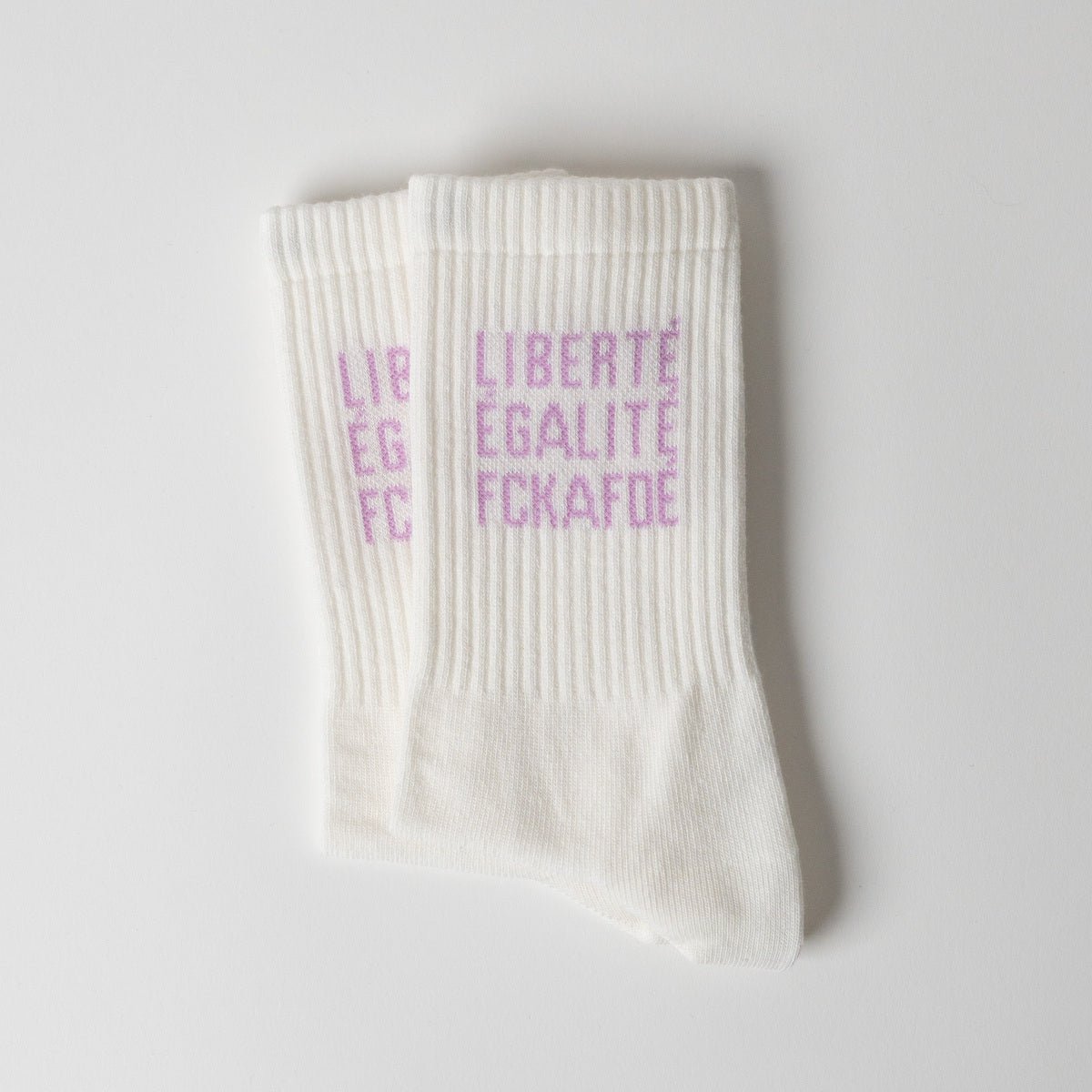 FCKAFDÉ Statement sokker - creme & lavendel