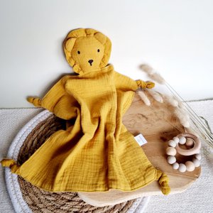 Hydrophilic cuddly toy Lion - Ocher yellow