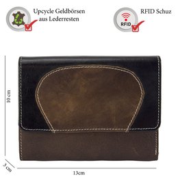 Sunsa Damen Geldbörse. Leder Geldbeutel. Portemonnaie mit RFID Schutz. Brieftasche aus Leder. Mittelgroße Geldbörse für Frauen mit vielen Kreditkartenfächern- Wallet für Damen, Geschenkidee