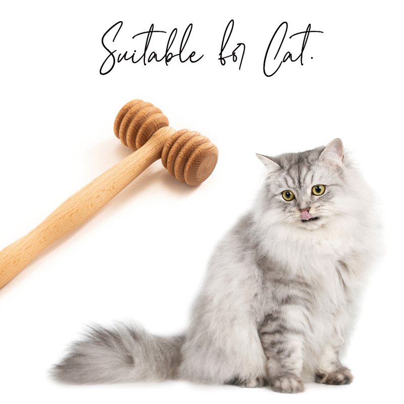 Rullo massaggiatore in legno per cani, gatti, cavalli, spazzola da massaggio