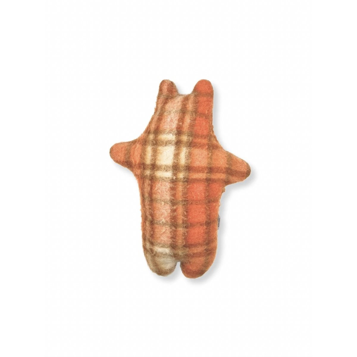 Nilpferd-Kuscheltier - Vintage-Wolldecke - Orange