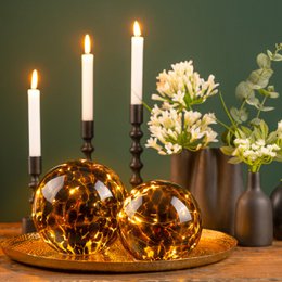 Metal candle holder black (W/H/D) 6x17x6cm