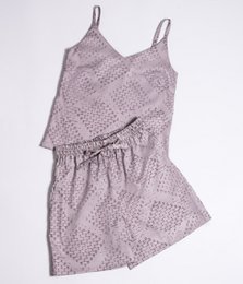 Zweiteiliges Set Mesh Almond (Bluse+Shorts)