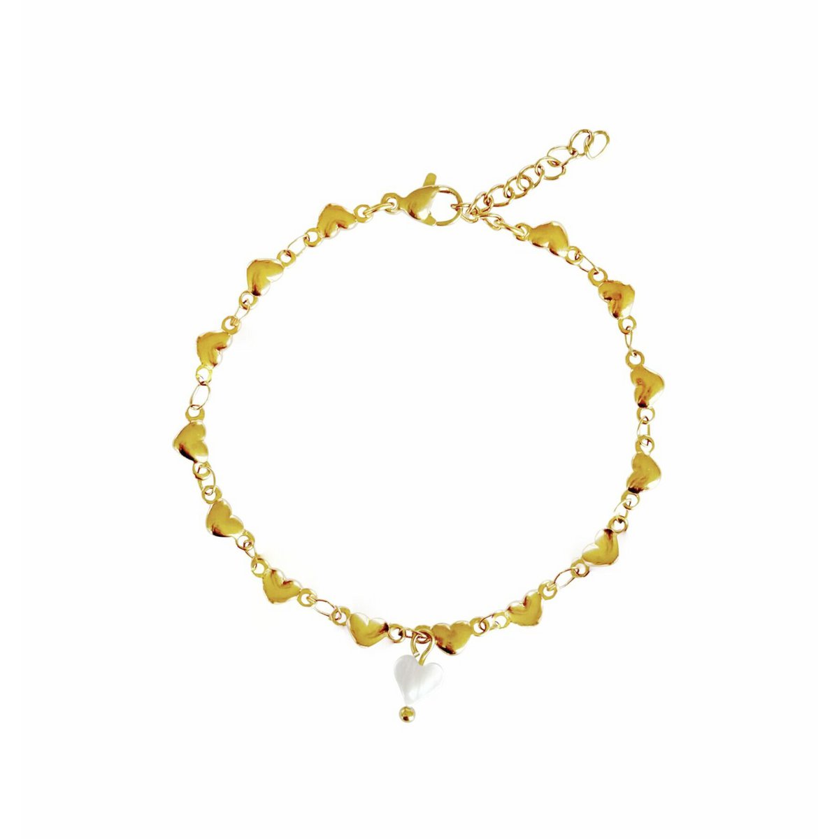 Brazalete de corazones - oro