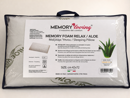 Cuscino per dormire in memory foam relax/aloe