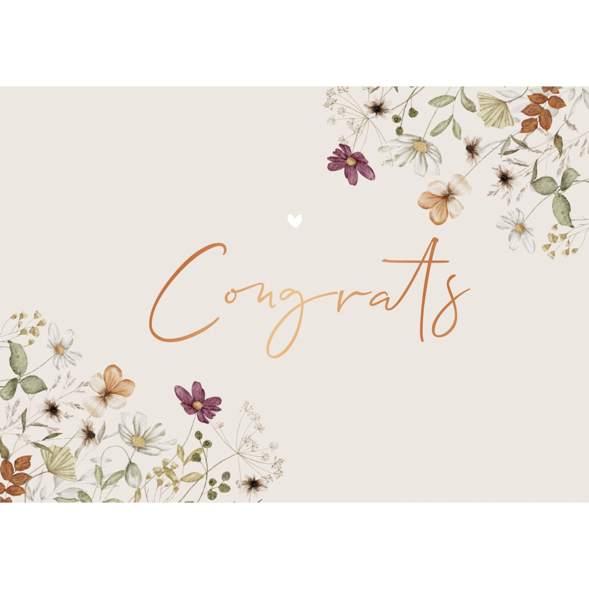 Congratulazioni fiori da cartolina