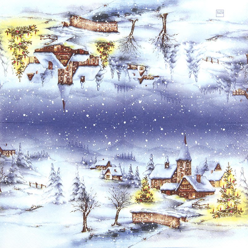 Lunch-Servietten Christmas Village